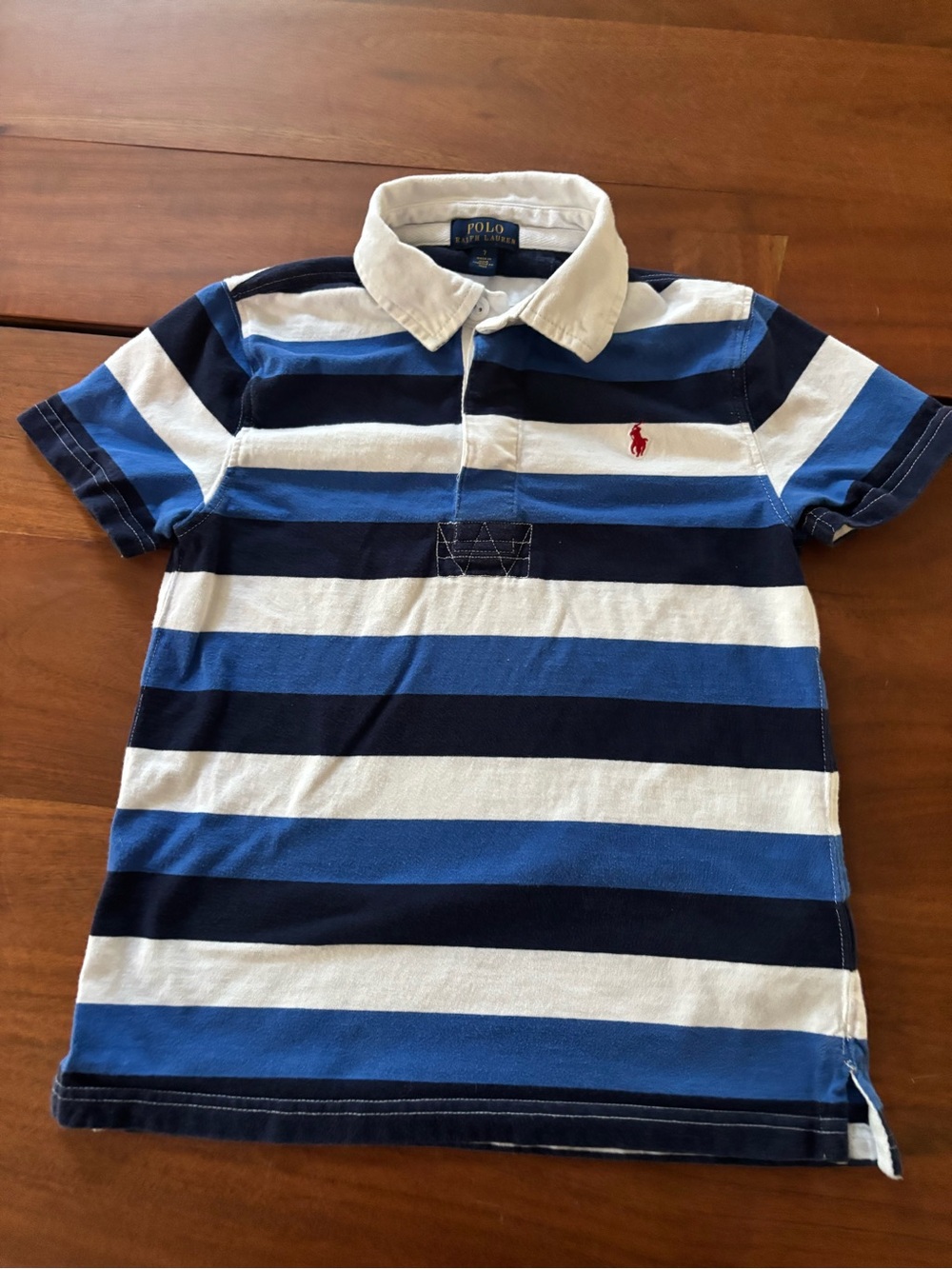 Polo by Ralph Lauren Blue, Navy & White Striped Boys Polo boys size 7